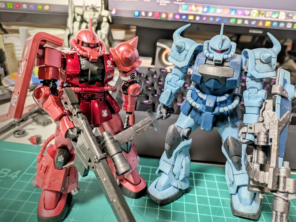 最後に大好きなグフカスタムと