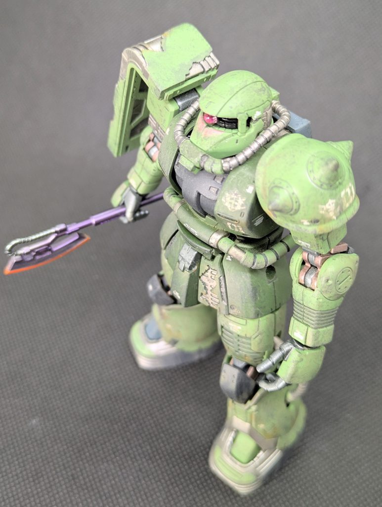 俯瞰ショット✨️ 一応ウェザリングのセオリー どおり下部は激しめに 頭部含む上半身は控え目に したつもりです😅