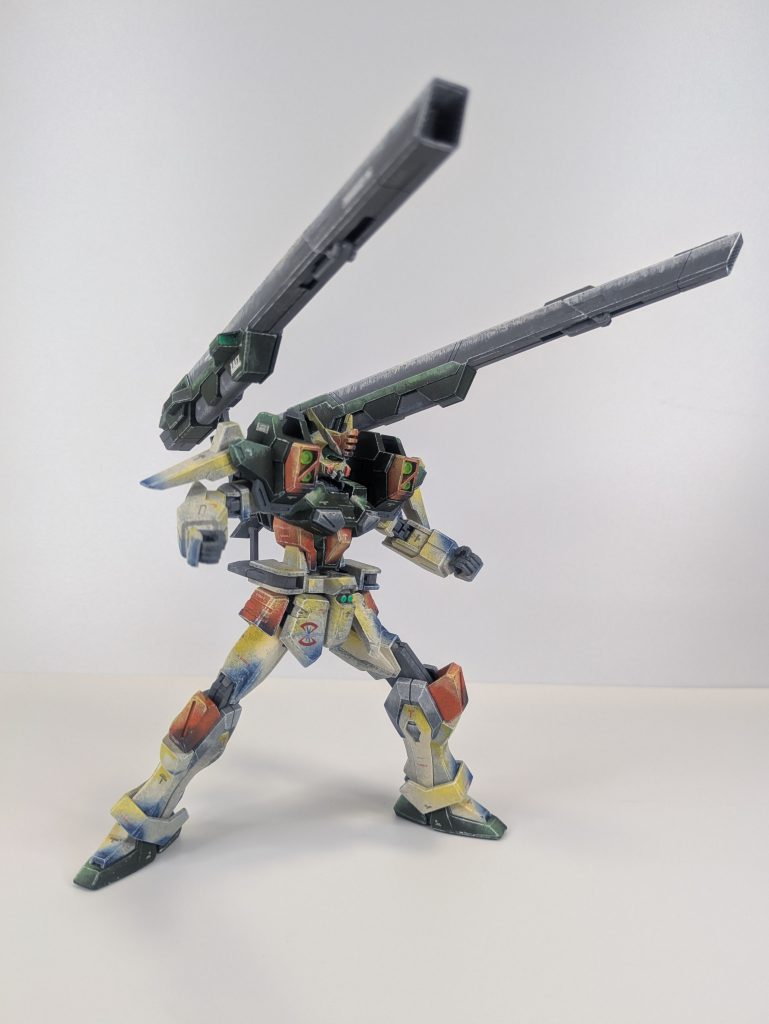 MA-X60S/D 複列砲身多目的砲２門装備ですけど、1門だけでも、元々バスターが持っていたガンランチャーと収束火線ライフルの役割を果たせる　と、ネットに書いてありました多目的は伊達じゃない