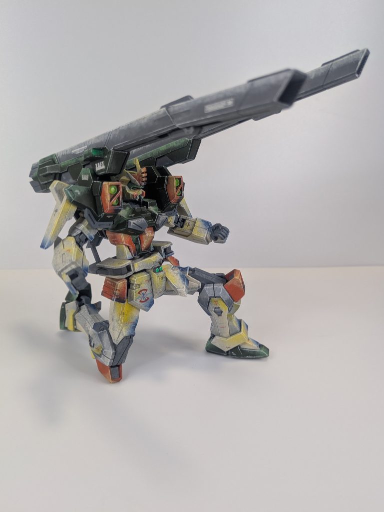 こういう武器は何故か片膝立ちをさせたくなってしまう