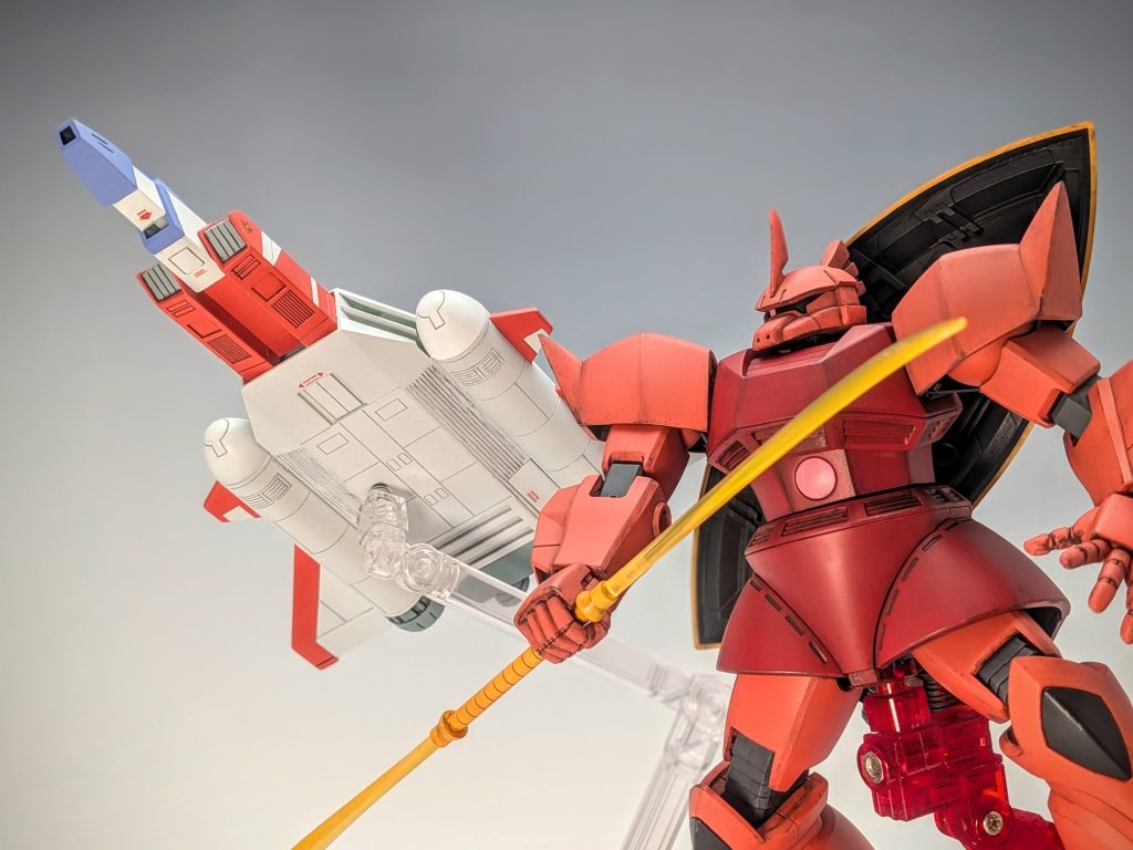 めぐりあい宇宙。「アルテイシアか！？」ビームナギナタは黄色。コアブースターは昔作ったやつ