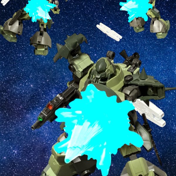 が、ガンダムか？・・・Mk-2かwポンコツがっ^_^その瞬間、後方の僚機が吹き飛ぶ。な、なんだ？その間にすれ違うと、また僚機が真っ二つ^_^は、早い。たかがMk-2ごときに！？グワァー^_^ガンダムから排出されたファンネルが残機を潰す。・・・・これでも新造なんだ。Mk-2は伊達じゃない‼️（7枚目）