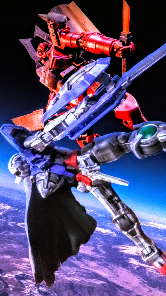 RG　エクシア＋プレミアムバンダイ限定品　エクシアリペア改造キット放置キットを完成させて見た😁
