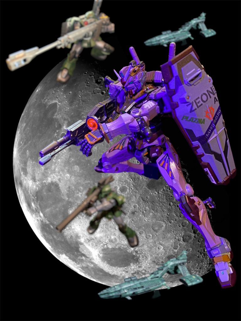 持ち帰られたガンダムは、リバースエンジニアリングにより、当時開発が難航していたジオン軍次期主力MSの雛型となり、再組立された機体はシャア大佐の識別色に塗装。大佐の専用機