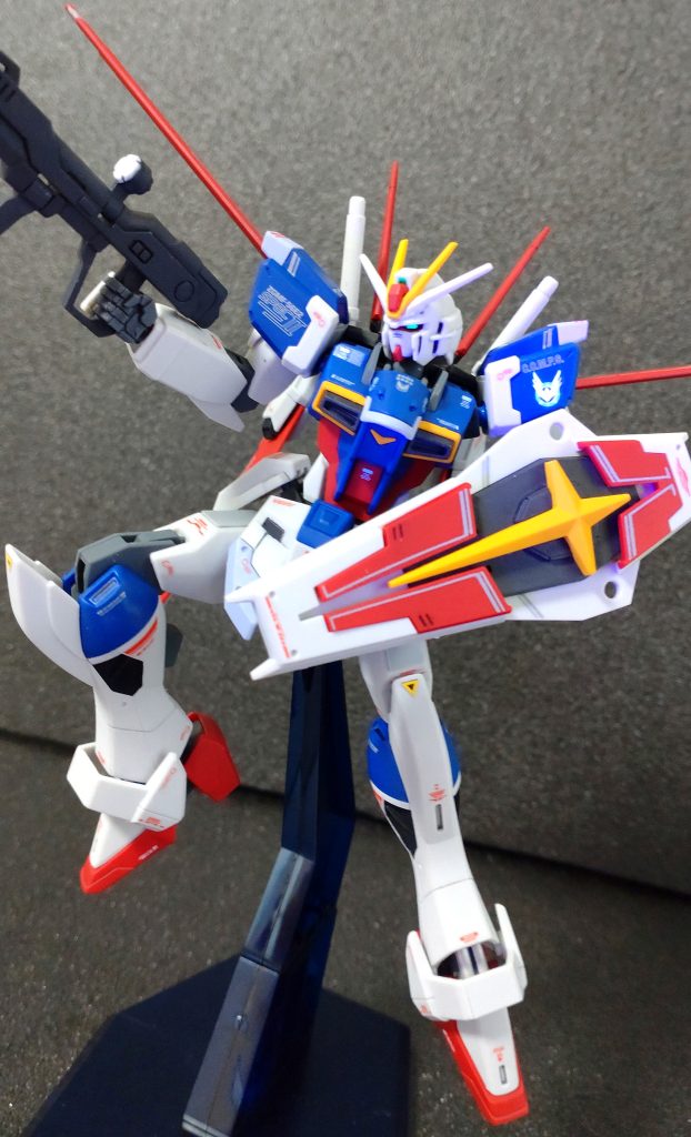 通常のBR装備。立て続けにインパルス制作はツライので、また気が向いたらプレバンのHGCE ソードインパルスもSpecⅡ仕様で作りたいと思います。