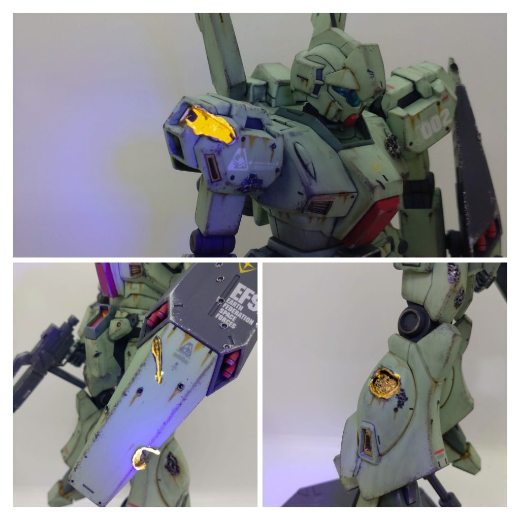 今回もちょっとだけUVライトで光ります✨まぁやられた場所ですが・・・w