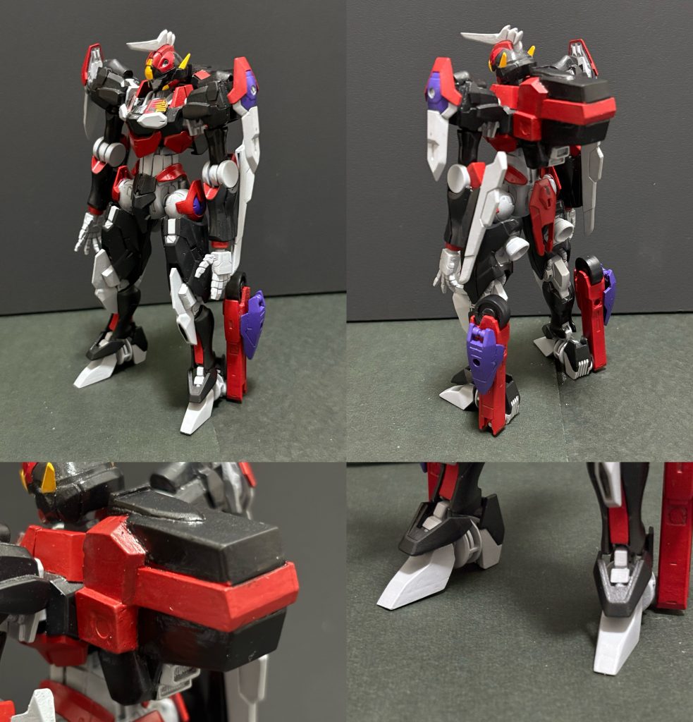 アルテミスとのドッキングを再現するため、アポロに改修を加えています。バックパックとつま先の形状を変更した他、頭部のブレードアンテナをシャープ化しています。