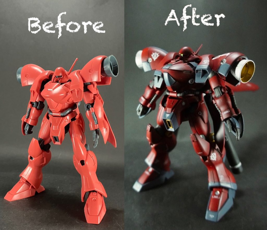 素組みとのビフォーアフター！かなり印象は変わったんじゃないかと思います😆