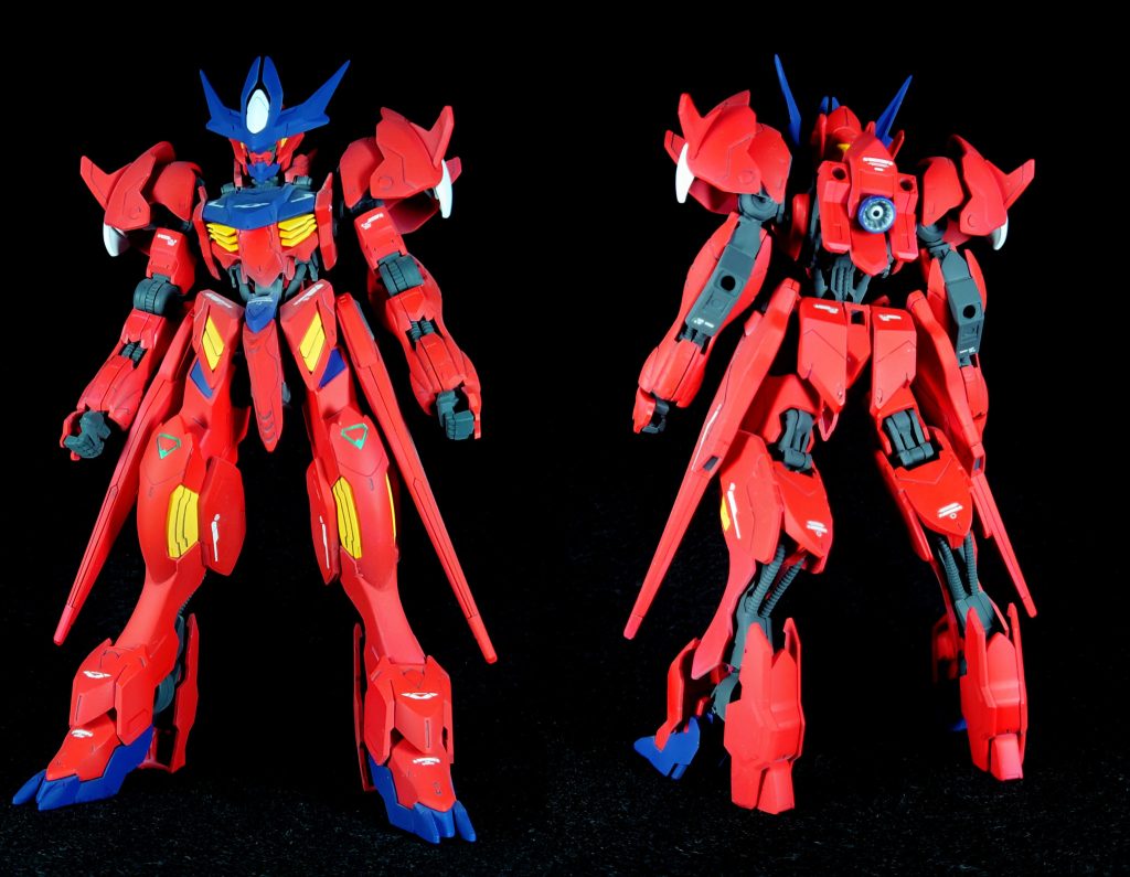 素状態アニメの見た目とあまりずらしたくないので普段は基本的にデカールを使わないのですが今回は少し使いました。RGサザビーのデカールを使用したのですがもうちょっと種類を確保するべきだったかもしれません。