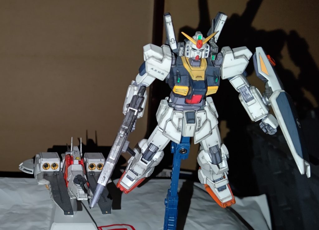アーガマから発進したガンダムMk−IIです😊アーガマはEXモデルのやつです😊