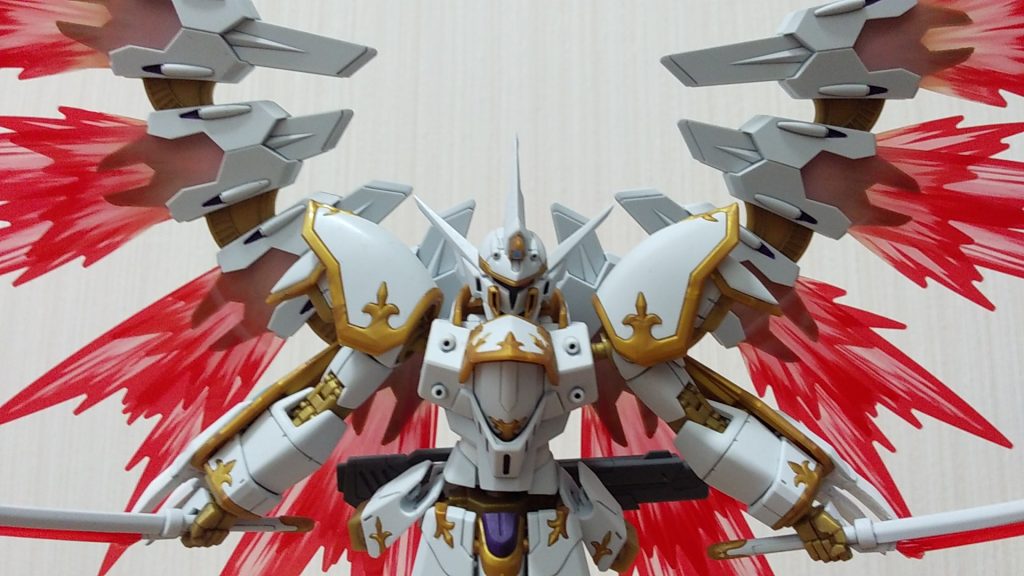 劇中をイメージし、羽の赤い粒子を増してます。