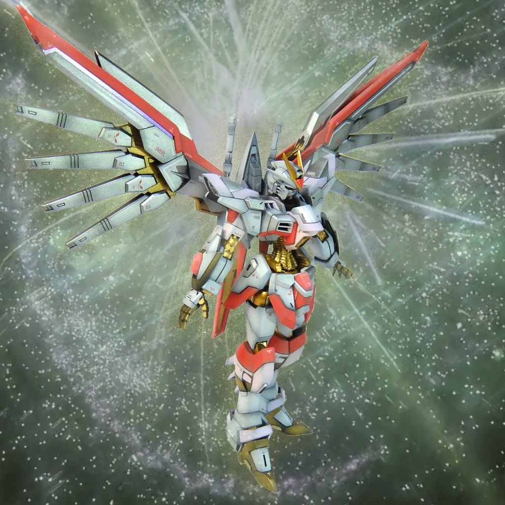 で、ラクス用フリーダムあったとして、何する?前線でバンバン戦えへんよなぁ・・・後方でデンとかまえるよな・・・どぉしよう・・・悩んだ時は、バックストーリーから!とい事で、とりあえずバックストーリー。---→ねぇ、ラクス。今度ラクス用のフリーダムをつくる計画があるんだけど、どんな感じがいい?→そぉですわね。皆様の後でただ乗って立ってるだけになると思いますので、武装はいりませんわ。背中のピカピカだけあれば十分です。→うん、わかった。それで、色とか形とか、こぉして欲しいってある?→できれば、でいいのですが、キラのフリーダムって、ゴツくて強そうな男性らしいスタイルでしょ。私と致しましては、Vサイレン ネプチューン の様な女性らしさがあれば嬉しいですわ。ウエストが細くって、ヒールが高くって、お胸もスッとした感じで・・・→うん、ちょっとメタってる気もするけど、いいと思うよ。でも、ヒールが高いと転んじゃうといけないから、杖がわりに刀も装備しとくね。で、色とかはどんなのがいい?その陣羽織っぽくする?→それもいいのですが、フリーダムに乗るときって、パイロットスーツを着用するのですよね。せっかく作ってもらったのに、めったに着る機会がございませんの・・・ですので、そのパイロットスーツとお揃いのお色とかってできますでしょうか?それと、羽もパイロットスーツに合わせて控えめで・・・→うん、大丈夫だと思うよ。でも、あのエゲツな・・・あのパイロットスーツ気に入っていたんだね。マリューさん、エリカさんと、早口のルルーシュに伝えておくね。