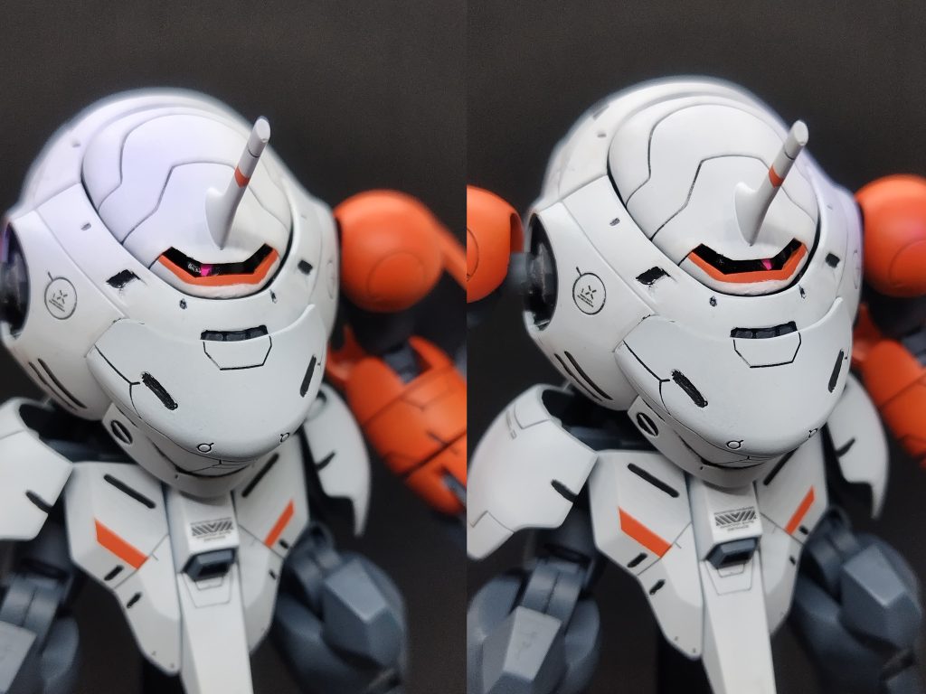 カメラアイ稼働。蛍光ピンクでブラックライトで光ります。