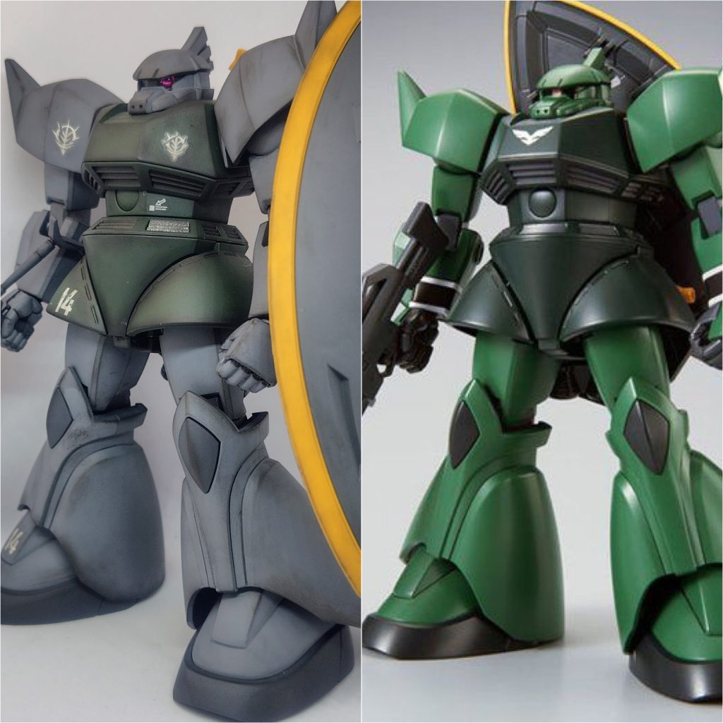 塗装前の写真は無いので公式と比較。