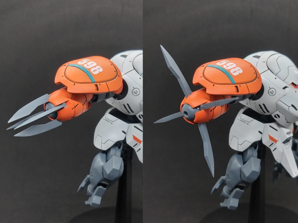 手・脚の爪は稼働ギミックを仕込んでます。