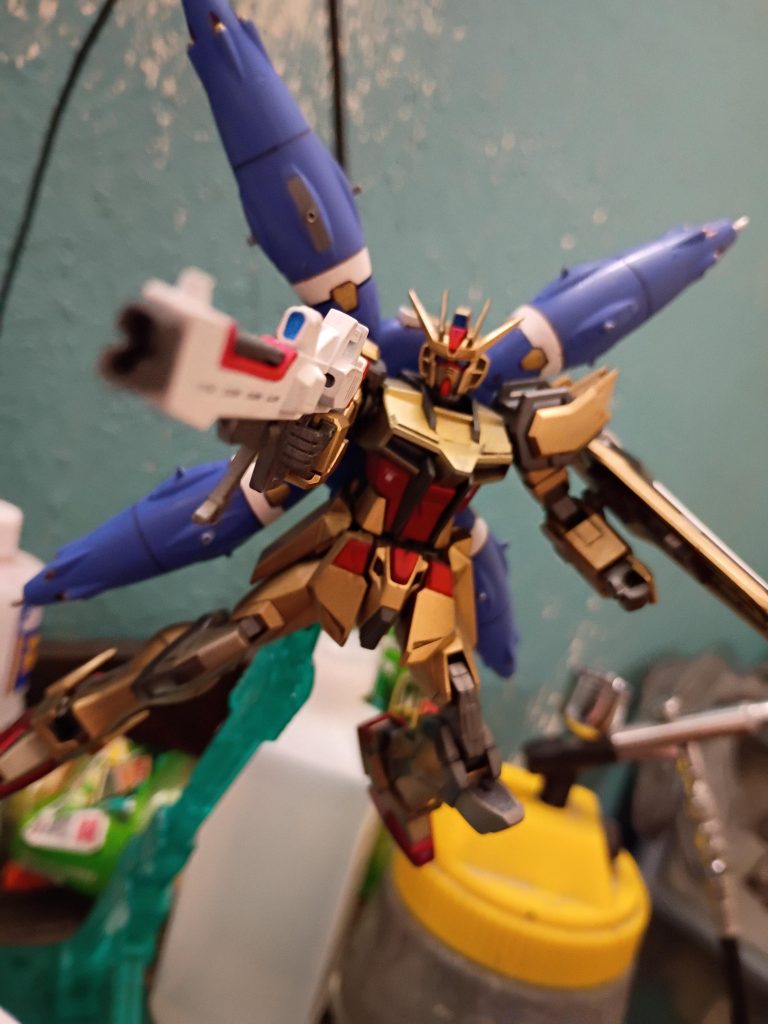 これは、旧HGドレッドノートガンダムのバックパックを使って作ったカスタムストライカーパックです。ドレッドノートストライカーパックと呼んでいます。