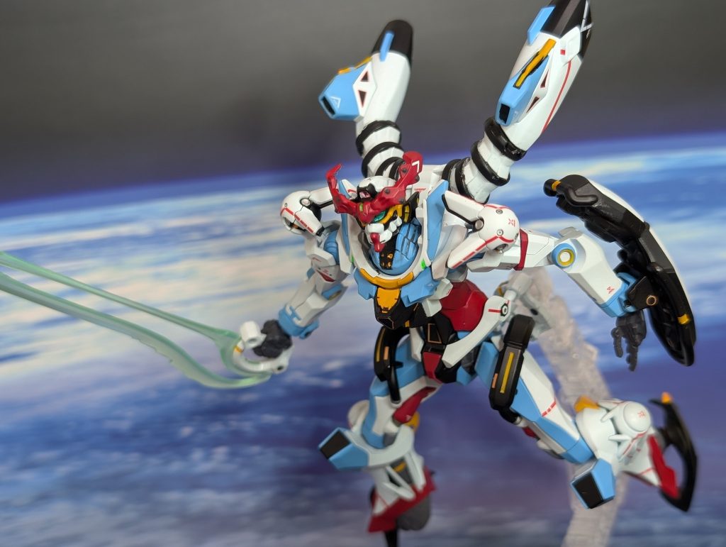 スラスターの塗り分けが甘いすねぇ筆に逃げないでしっかりマスキングしてやらないとダメやね