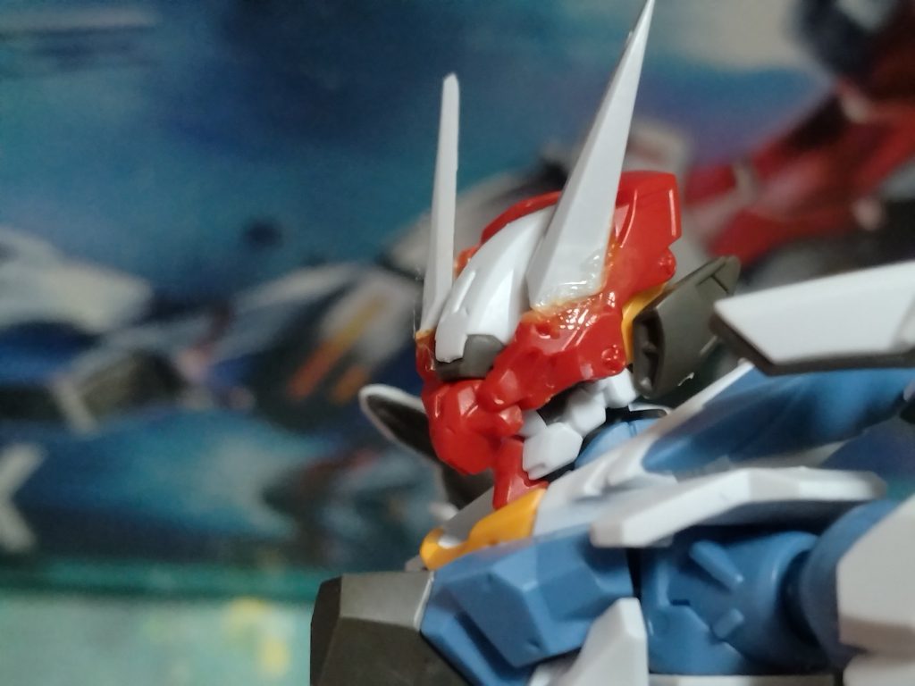 先に挙げましたが頭部からスタート。改造が難しいジークアクス系ですがアイデアが湧いたおかげで着手