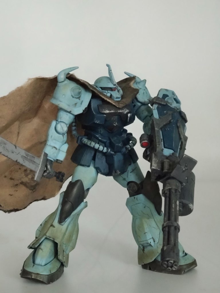 HG グフカスタム　ウェザリング　マント–2枚目/制作者：bonchan