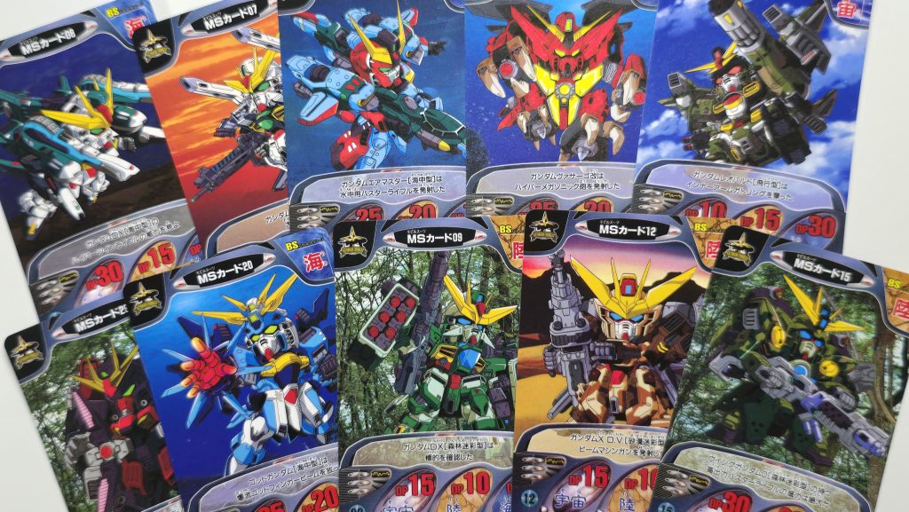 オマケでガンダムコンバットの他の絵柄達Gガン・W・XのMSVとして見ると?結構楽しいかな~また、他の機体も制作チャレンジしたいですね。いつもながら仕上げ等荒いですが(泣)勢いで製作頑張りました(笑)以上ガンダムX海中型でした。ここまで御覧頂きありがとうございました。