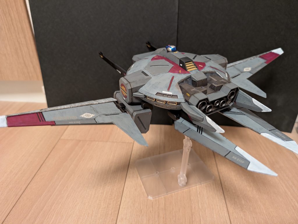 以前作成したSEEDズゴックのバックパックと統一感を出すために配色を似せてます。