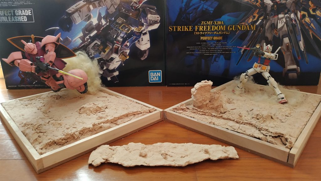 このように2つのジオラマを１つに繋げることで大きなジオラマにしてます。