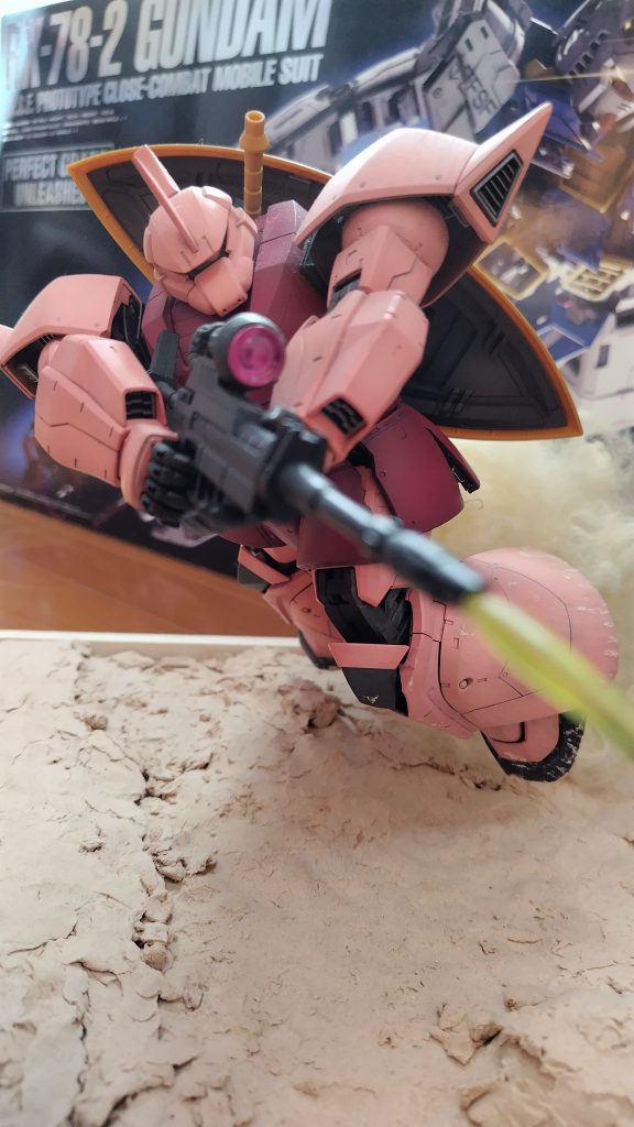 MGシャア専用ゲルググ Ver.2.0です…土台の表現を変えてみました。 