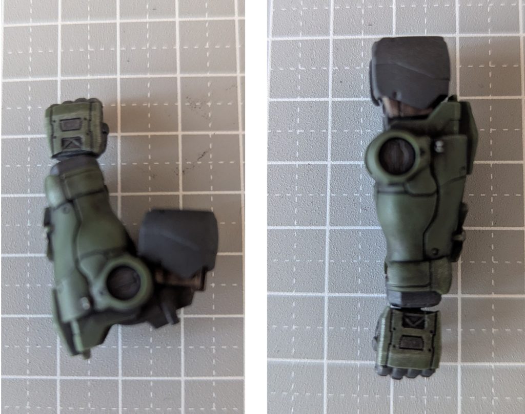 腕部改修、前回改修したケイル機・チャブス機と同等の改修。