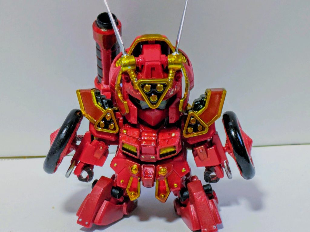 紅武者アメイジングは時間もないので軽く塗装したのみです。一応部分的にメッキ塗装を施しました。