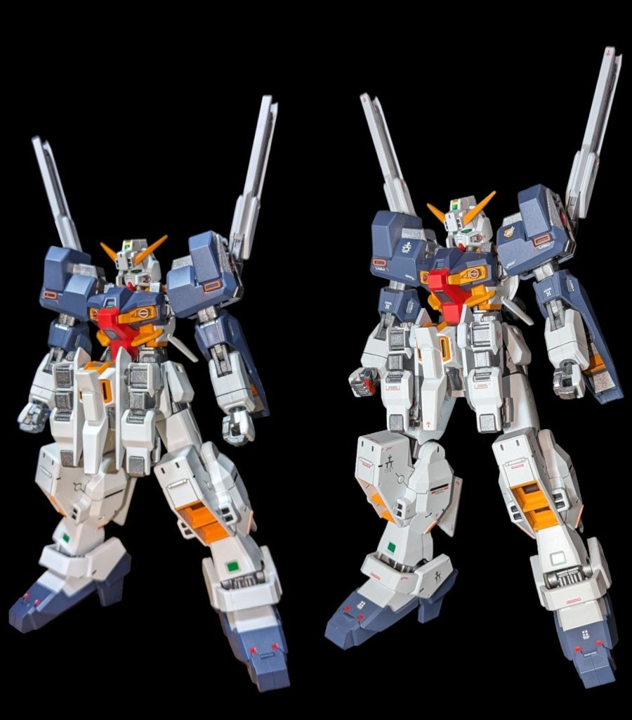 改修前後で比較(サブアームユニットは改修済写真しかなかった)ずんぐりな見た目が大分スマートになりました