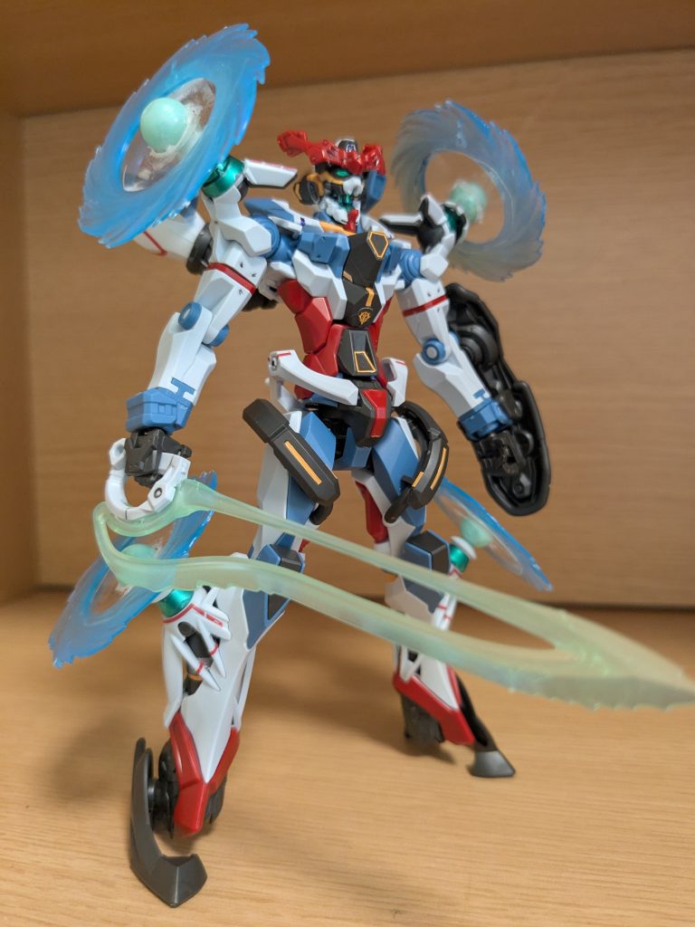 最後はエンディミオン•ユニット覚醒状態の素立ちで締めです。サイコフレームの光が緑に変わっているから「エンディミオン•ユニット第2シン化形態」とかのほうが正しいのかな笑これ作って、もう一段階やってみたいな〜と思うことがあったので、そちらが出来上がり次第またアップしたいと思います。以上、ジークアクスでした！ご覧いただきありがとうございました！！