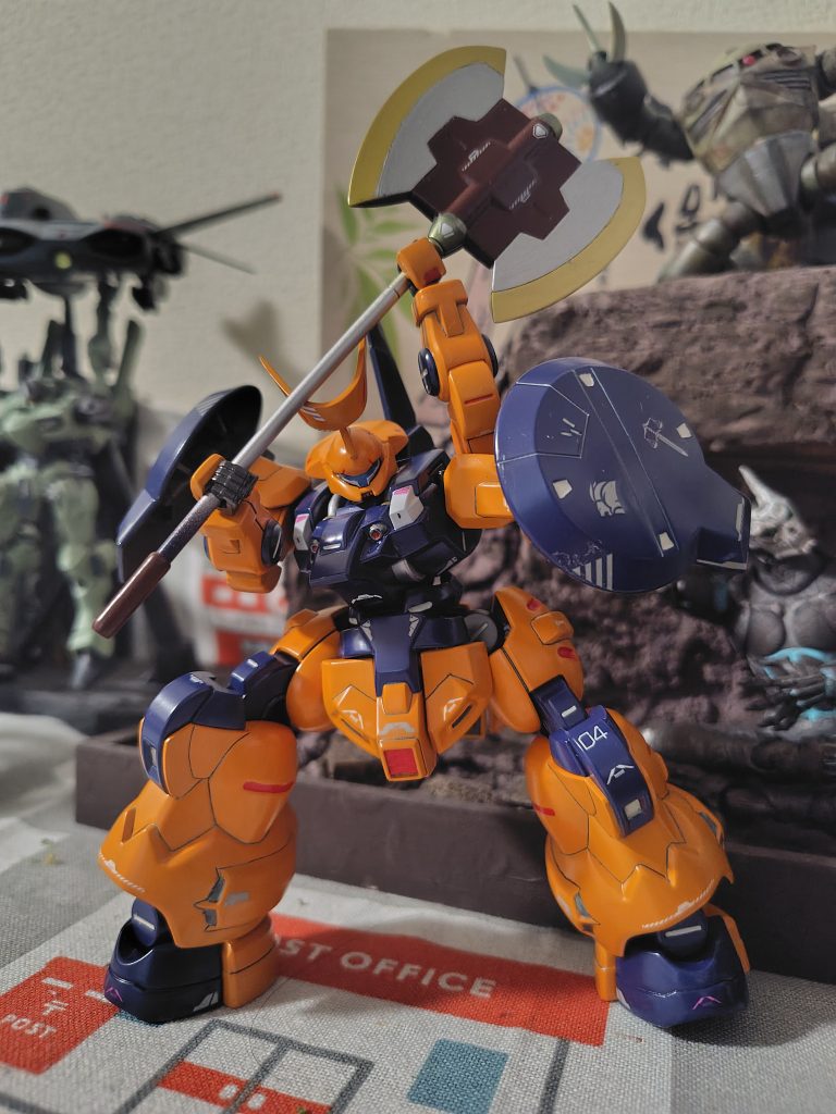 他の完成品と一緒に飾ってます！仕上げは半光沢で。デカールはガンダムデカールの水星の魔女シリーズのものを貼り込んでます。