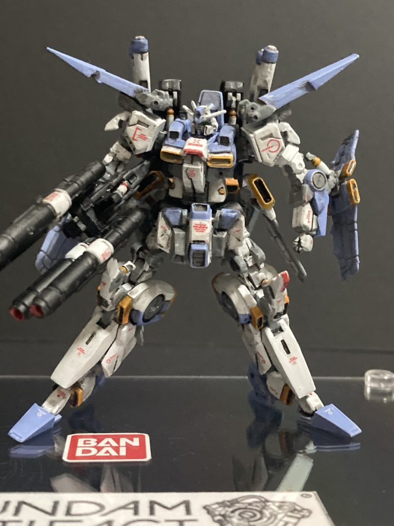 食玩のガンダムアーティファクト第5弾のZZガンダムを可動化改修しました。と言っても、過程としてはほぼMADさんのZZから丸パクリ。完全なるお手本があったので、やりやすかったですが、かなりの苦行でした。