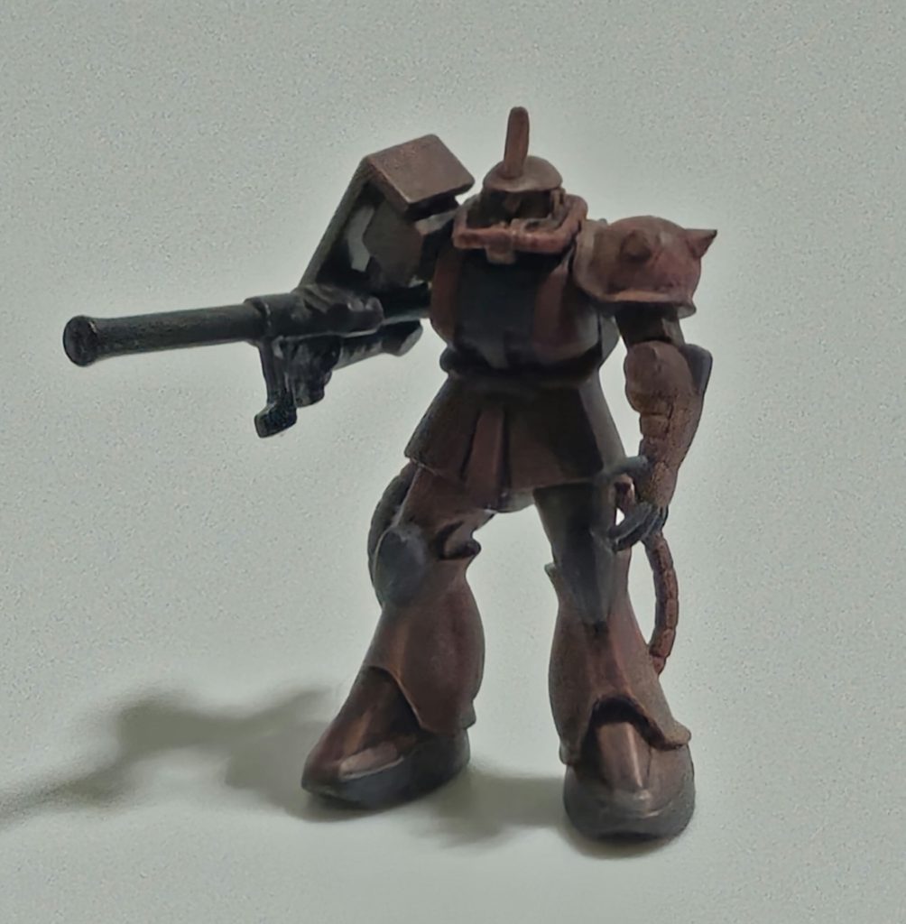 シャアザク　これもドライブラシにて塗装