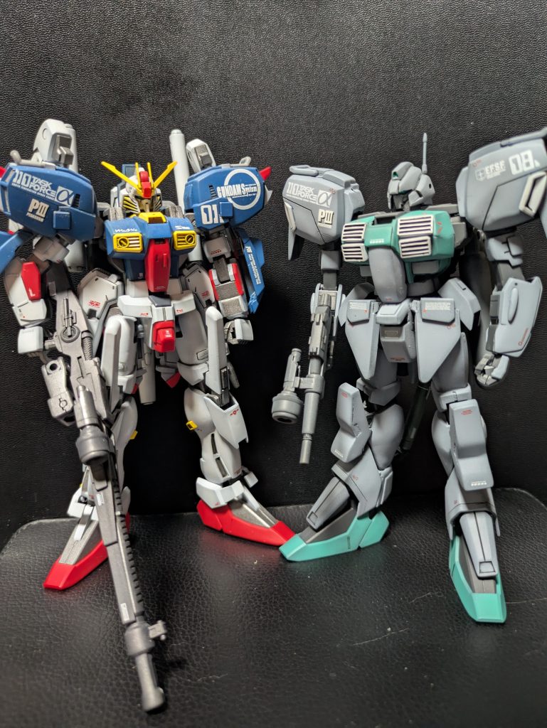 HGUCのSガンダムと比較です。Sガンダムより少し低い設定なのでうまくいきました。