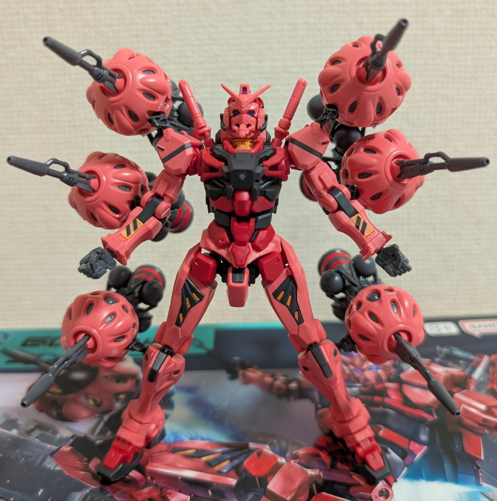 オマケ実は「赤いガンダム」3体目も買えたので、「ビットフル装備」も再現させました!!!