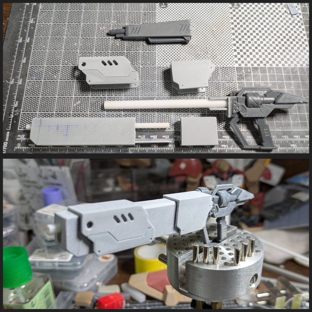 スクラッチした砲身の構造はこんな感じです。もっといい方法とか、デザインがあるはずなのでもっと勉強しないとですね〜😭誰か教えてください🙏