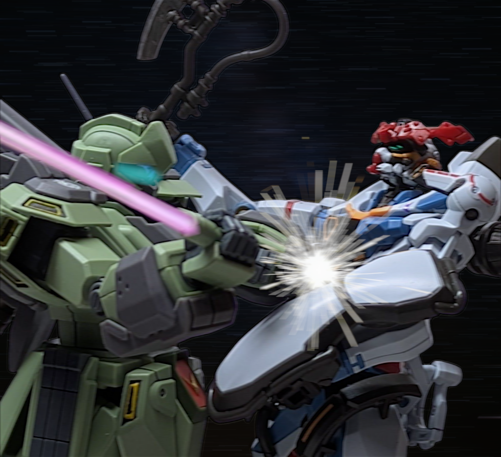 ドゥー・ブルの乱入〜UC.0095.11月。ガンダムクアックスを奪われた事に関してシャリア・ブル自らグラナダにて待機中のロンド・ベル司令ブライト・ノア大佐に説明。これまでの情報からクアックスの実戦データが取れる事、X00についてクアックスを奪った民間人の動向から動きを掴める事を報告。ブライト・ノアも渋々ながらクアックスを監視するという条件付きでシャリア・ブルの提案を了承した。その一方で