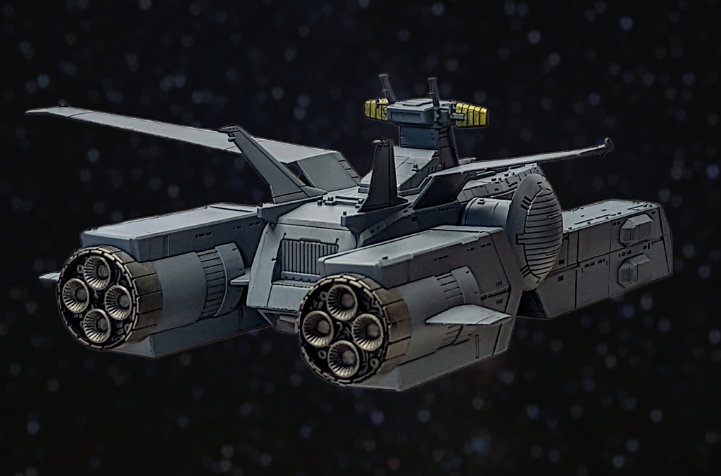 グリプス戦役直前にティターンズに再配備予定だったが、不幸艦としての悪評を嫌ったバスク・オムにより配備は撤回。その結果元の部隊が解散されていたペガサスは配備先不詳で宙に浮いた状態だったが、ブルックリン宇宙工廠内にある技術研究開発本部傘下の装備研究開発局に実験艦として送られ、そこで姉妹艦たちの戦訓を反映した運用も含めた様々な実験と改造が行われた。この際に船体は従来のホワイトからグレー系統に塗り直されている。また、この時行われた主な改造として両舷メガ粒子砲の撤去とMSおよび居住スペースの拡張が行われている。グリプス戦役では実験艦だったためティターンズ、エゥーゴ双方に参加しなかったものの、直後の第一次ネオ・ジオン抗争ではシャリア・ブル中佐指揮下の第4連合宇宙艦隊所属第10独立艦隊旗艦として護衛艦のサラミス級巡洋艦[シェフィールド]およびマゼラン級戦艦[ロドネイ]と共に戦線後方を警戒。ティターンズ残党が起こしたイズマコロニーテロ事件を鎮圧している。