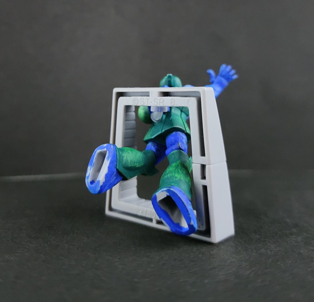 後ろからドライブラシで絵みたいになってるので急に作風変わるな…違和感ないように練習します