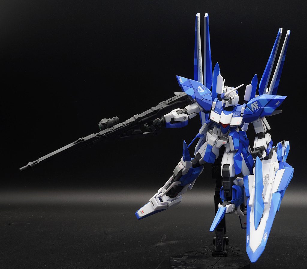 HGガンダムデルタカイ　スプリッター迷彩全塗装–3枚目/制作者：あるむ