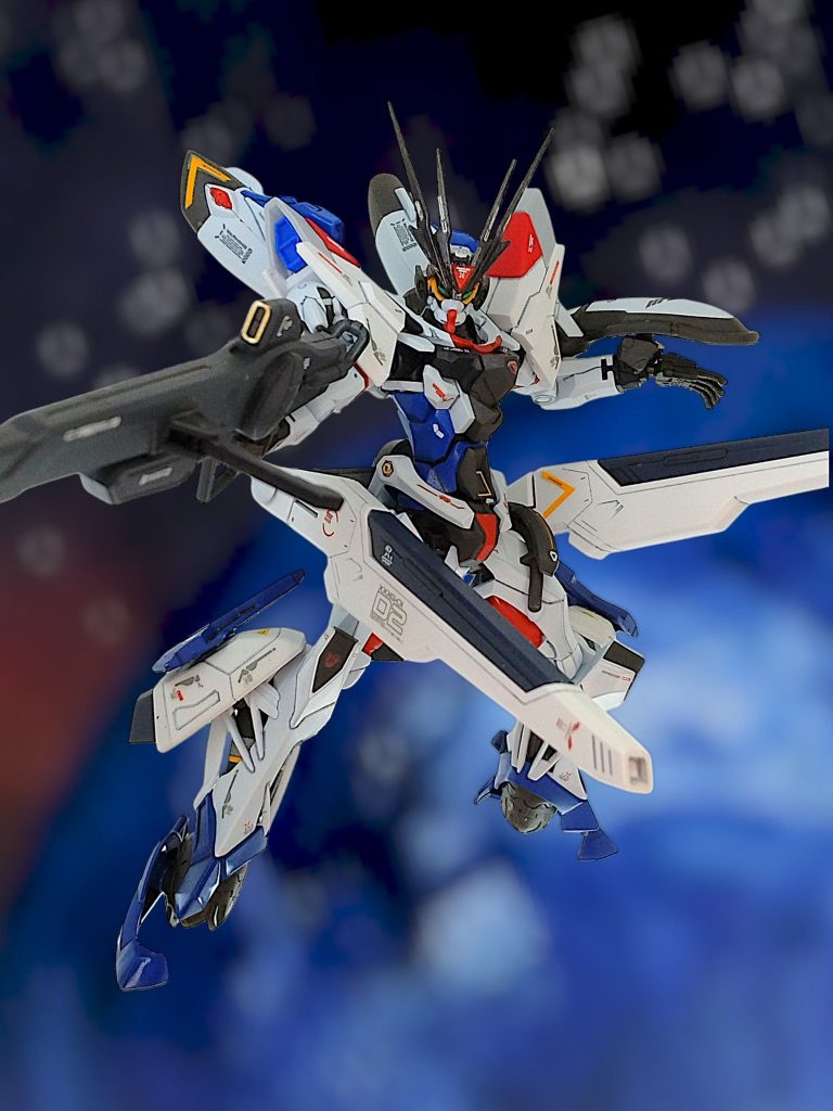 ということでジークアクス×フリーダムでした(gundam-kao8)改めて、ジークアクス系はカラーリングで印象変わるなと思いましたフリーダムの羽を付ける構想でしたが微妙だったのでバラエーナ砲を腰部にヴェスバーのようにも、スラスターのようにもできて、全体のシルエットがよくなったと思います