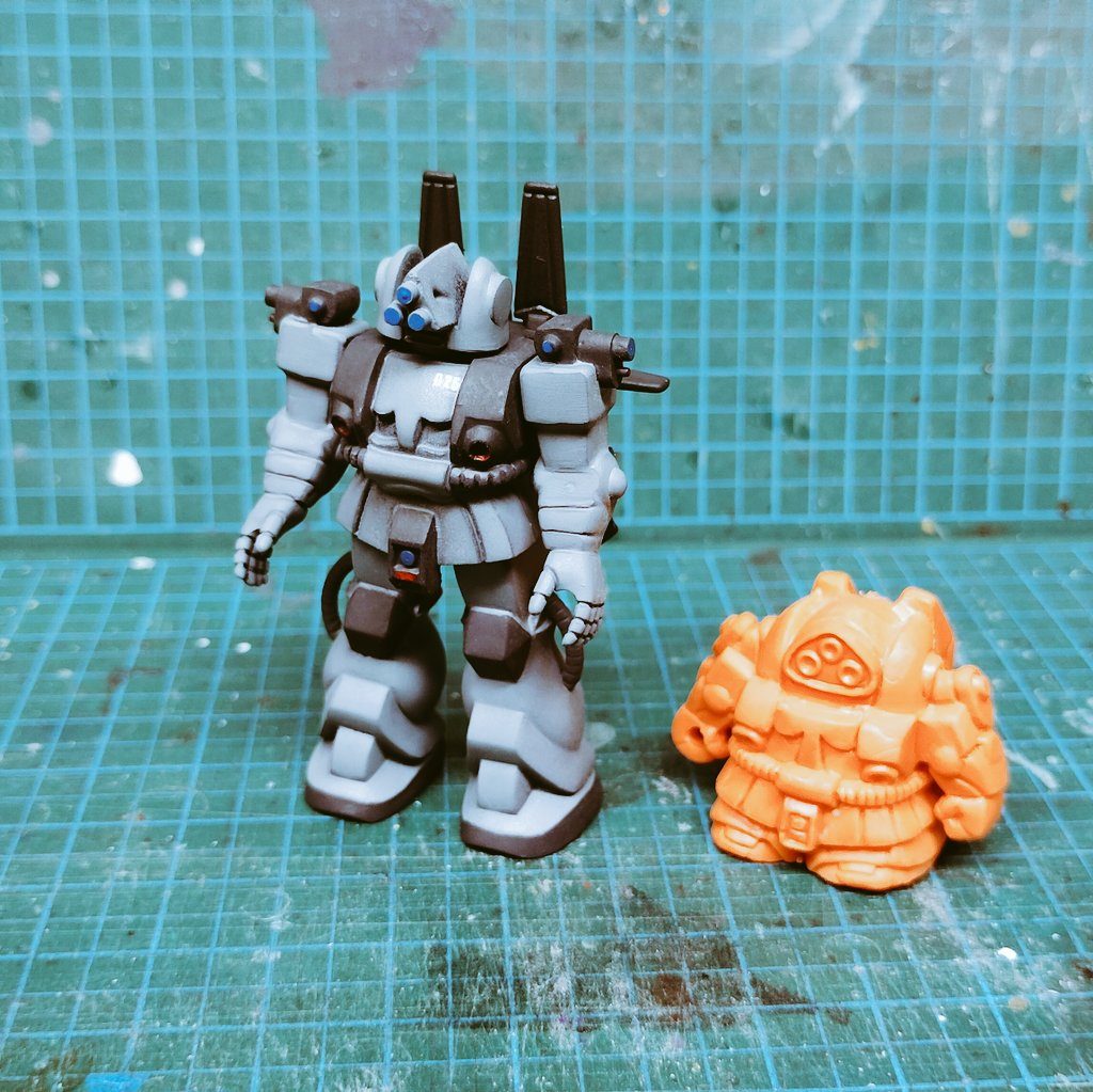 1/300 森永チョコスナック MS-06E-3 ザク・フリッパー　–2枚目/制作者：だんくら工房・mk戦車