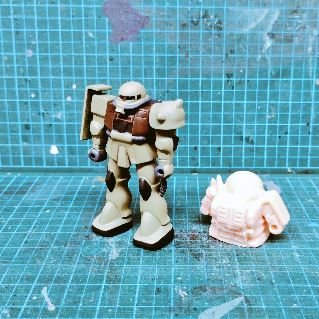 　1/300 森永チョコスナック MS-06F ザク・マインレイヤー　–2枚目/制作者：だんくら工房・mk戦車