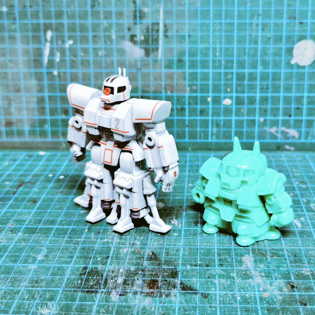 　1/300 森永チョコスナック MSN-01 高速機動型ザク　–3枚目/制作者：だんくら工房・mk戦車