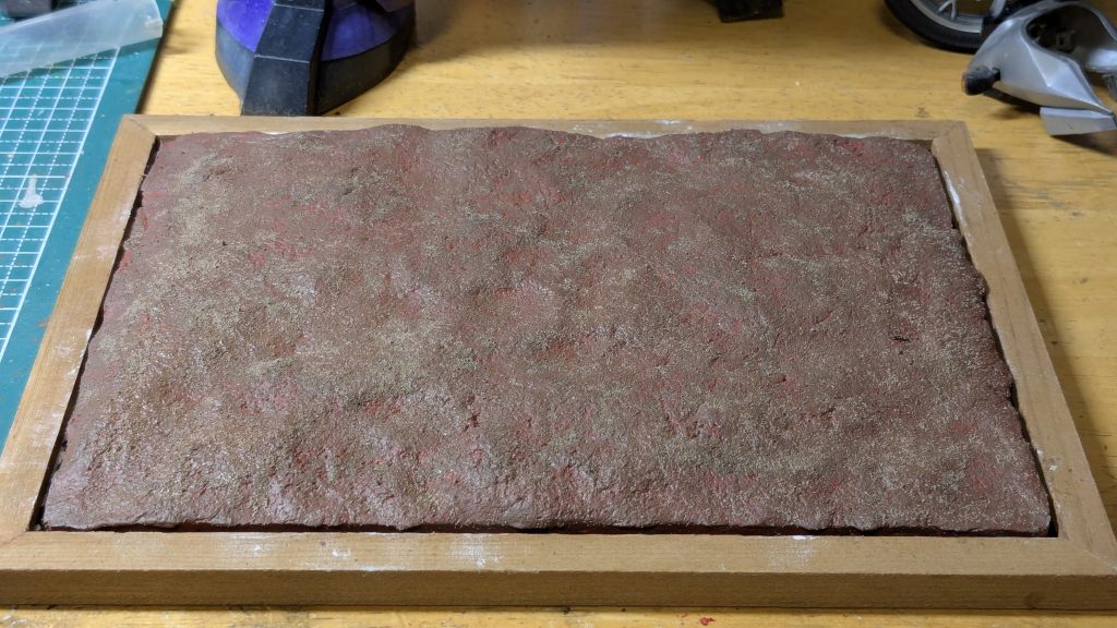 ベースは100均のフォトフレームと石粉粘土です。