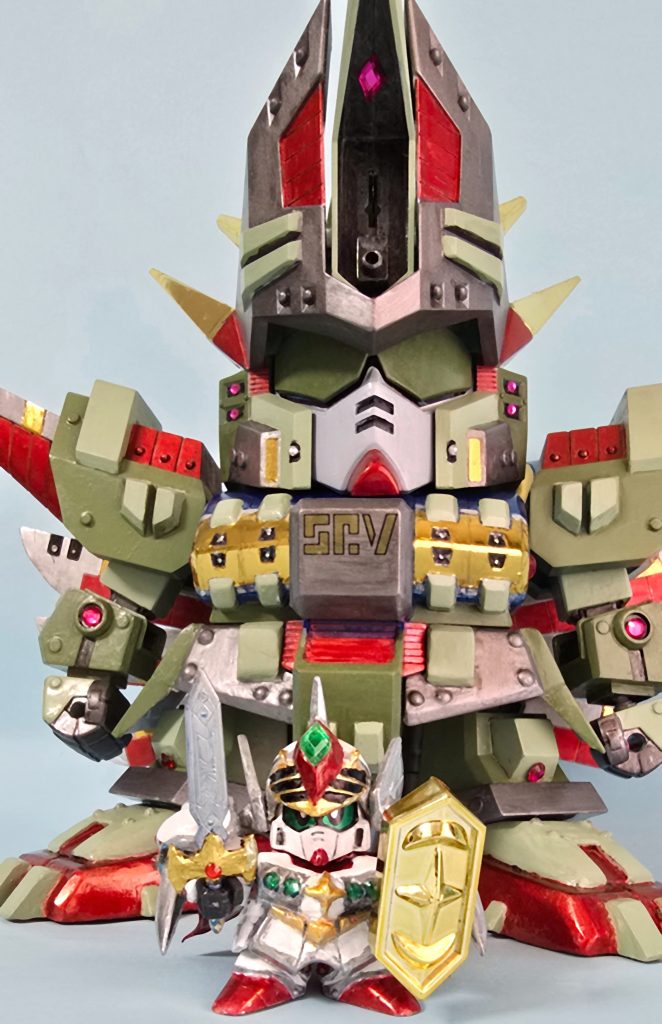 封印形態ちーびーサイズのバーサルナイトGP01に鳴動の剣とこの元祖SDの鳴動の盾持たせるの、地味に夢だったんですよねぇ...夢が叶いました!