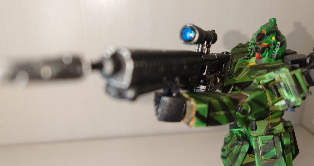 　ジムコマンド、旧HGUCなんで可動がイマイチですが、楽しく組めました　最後まで御覧頂きありがとうございます