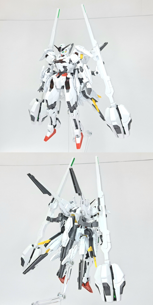 ビットオンフォームビットステイヴを機体各所のハードポイントに接続した形態。ビット本体への電力・推進剤の急速補給を行う他、キャリバーン自体にも機動力や防御力の性能向上をもたらす。