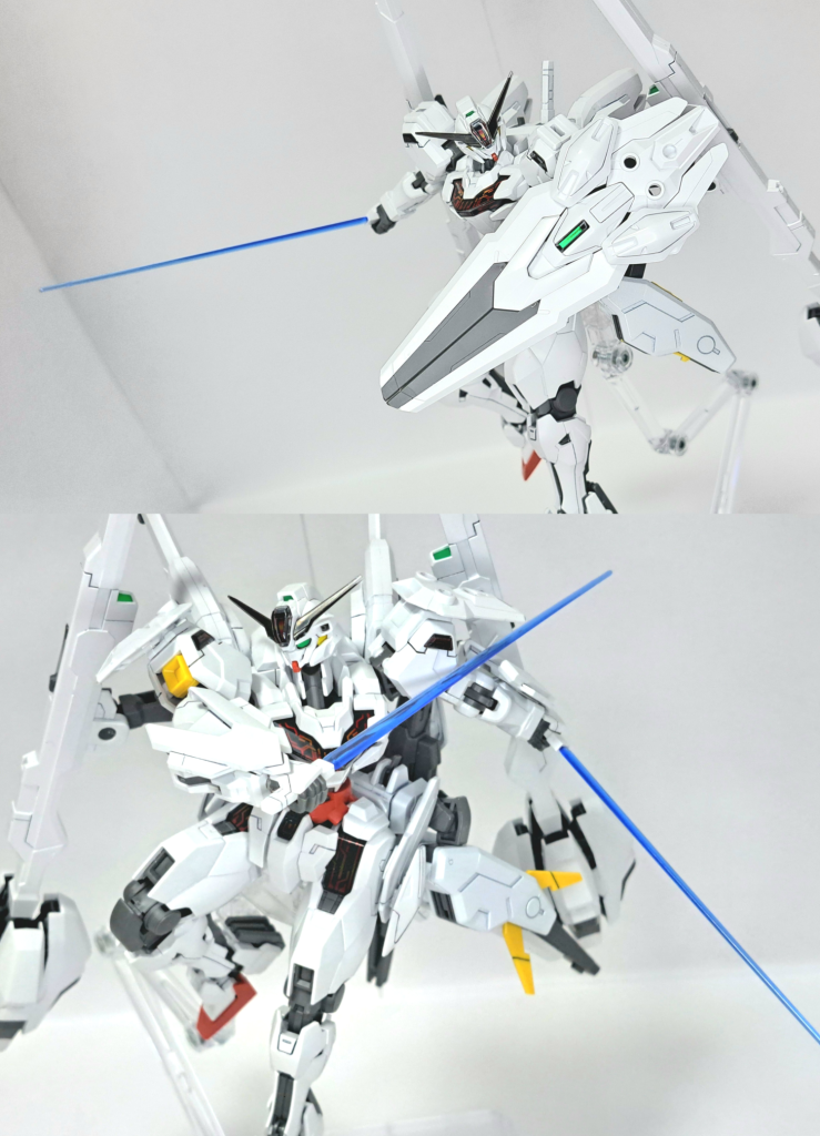 ビームサーベルグリップのセンサーと連動し、ビーム刃を発生させる近接戦闘用の兵器。バックパックに2基をマウントする。